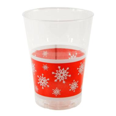 Bicchieri natale pl fiocchi trasparente dopla Set 10 pz