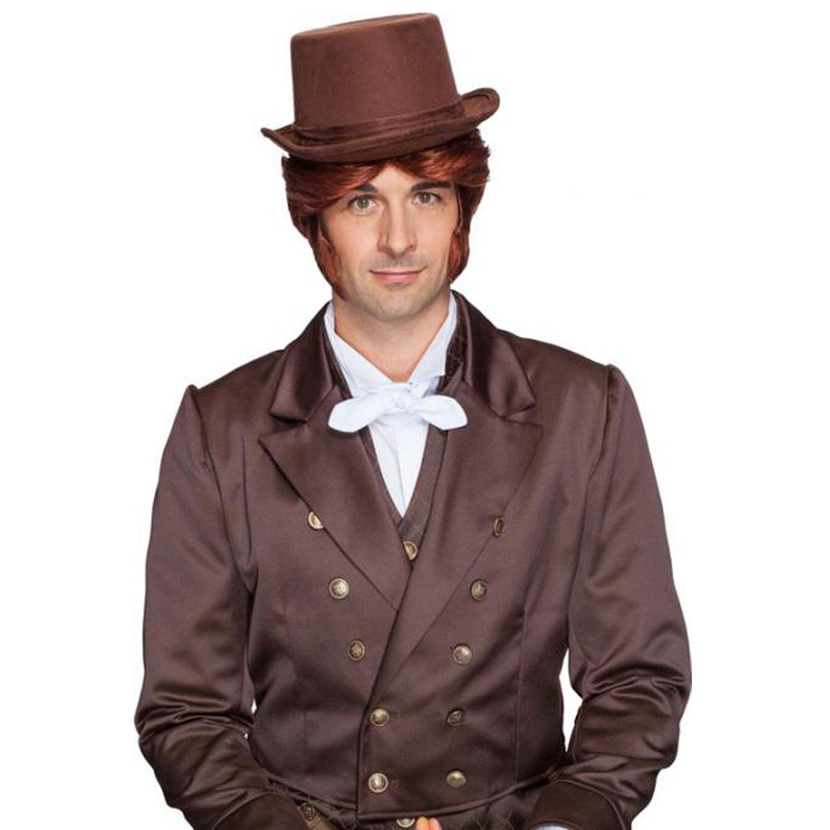 Cappello cilindro lusso marrone