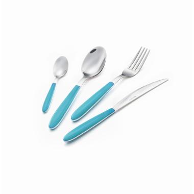 Posate Tavola Inox Set pz.24 Eme Vero Turchese | Eme