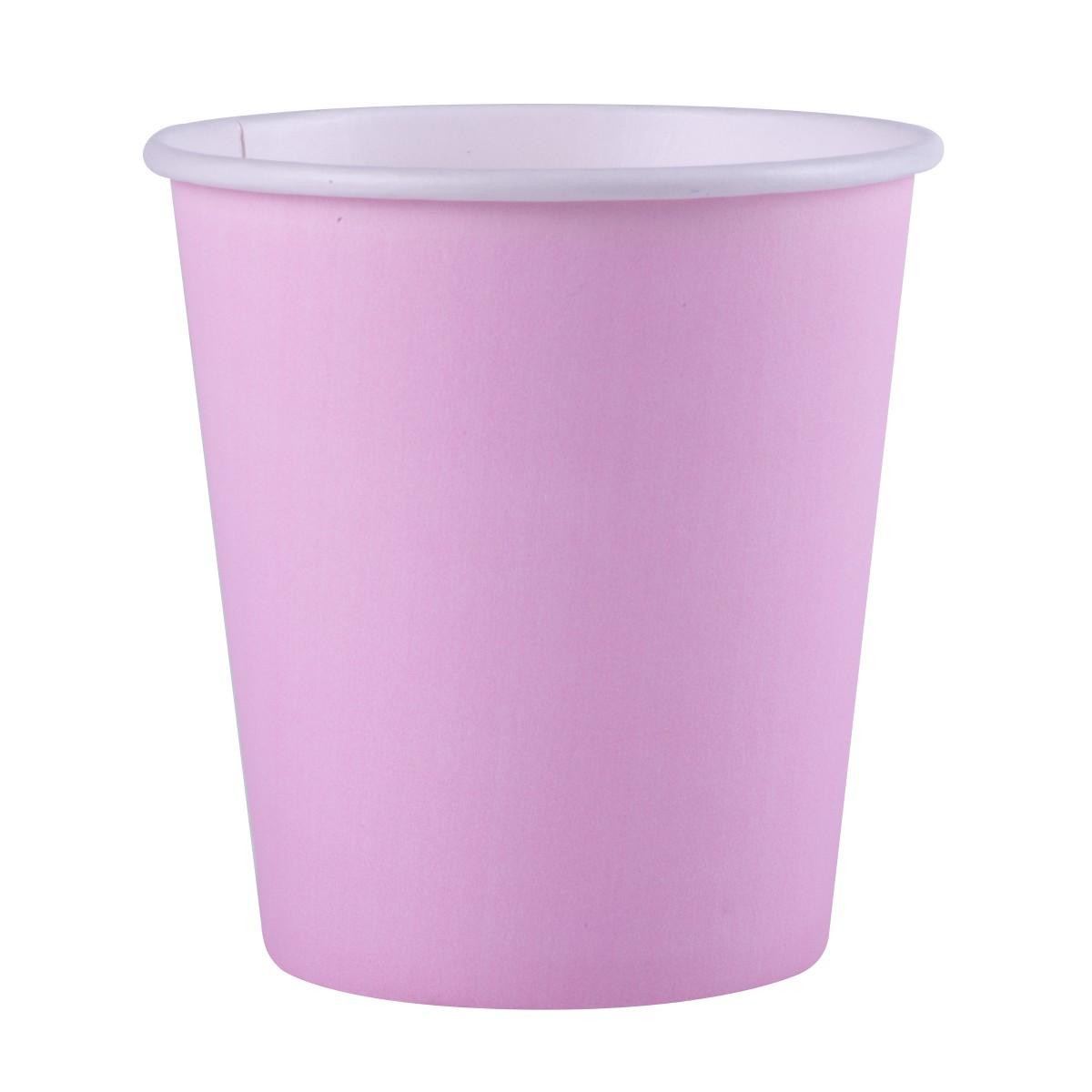 Bicchiere carta rosa cc 200 10 pz