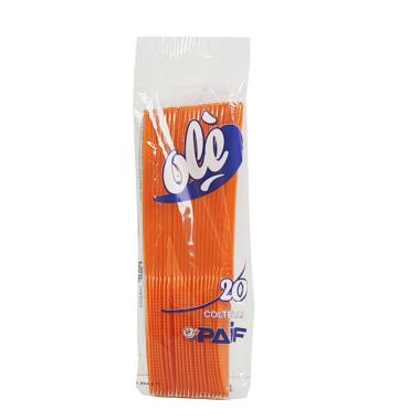 Posate party coltello pvc arancio paif 20 pz