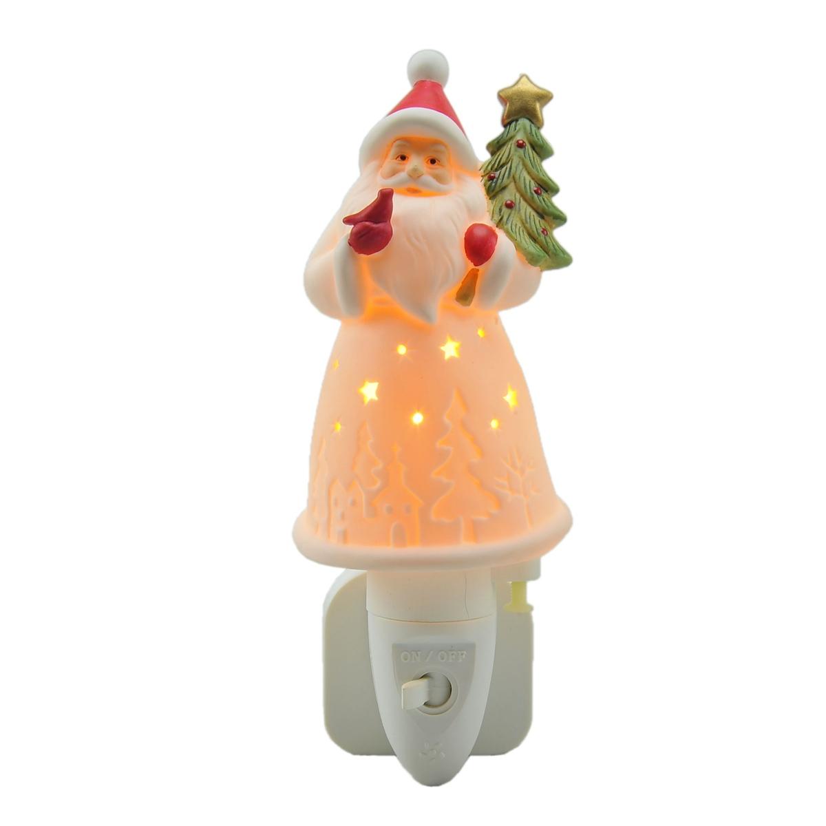 Luce notturna baby ceramica babbo nataleale 16 cm