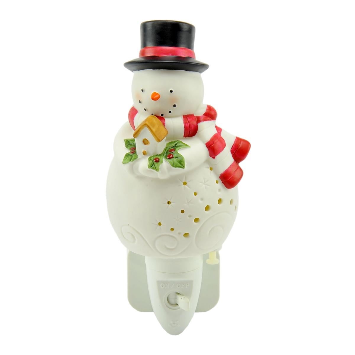 Luce notturna baby ceramica pupazzo di neve