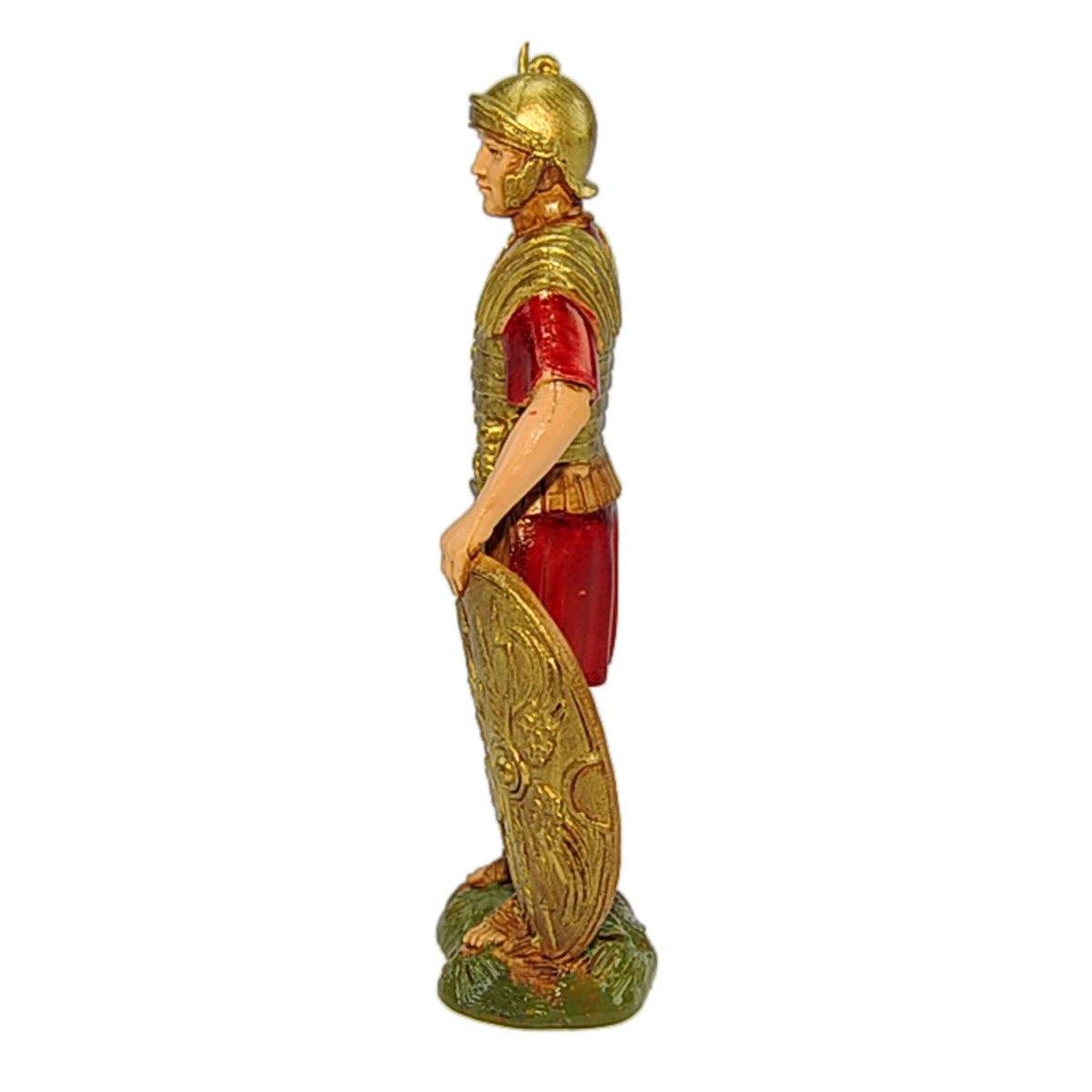 Statua presepe 12 cm soldato romano picca scudo