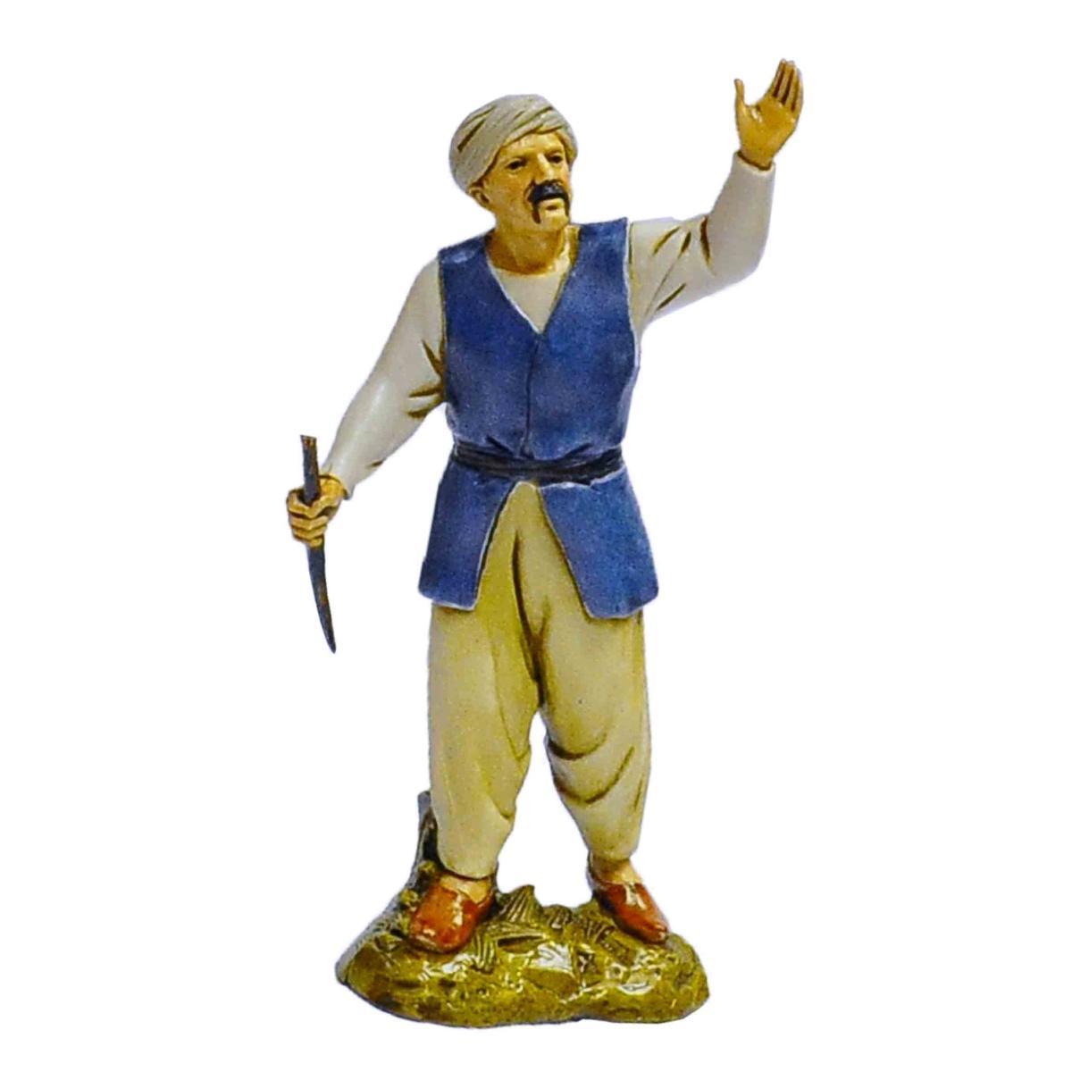 Statua presepe 12 cm arabo conducente