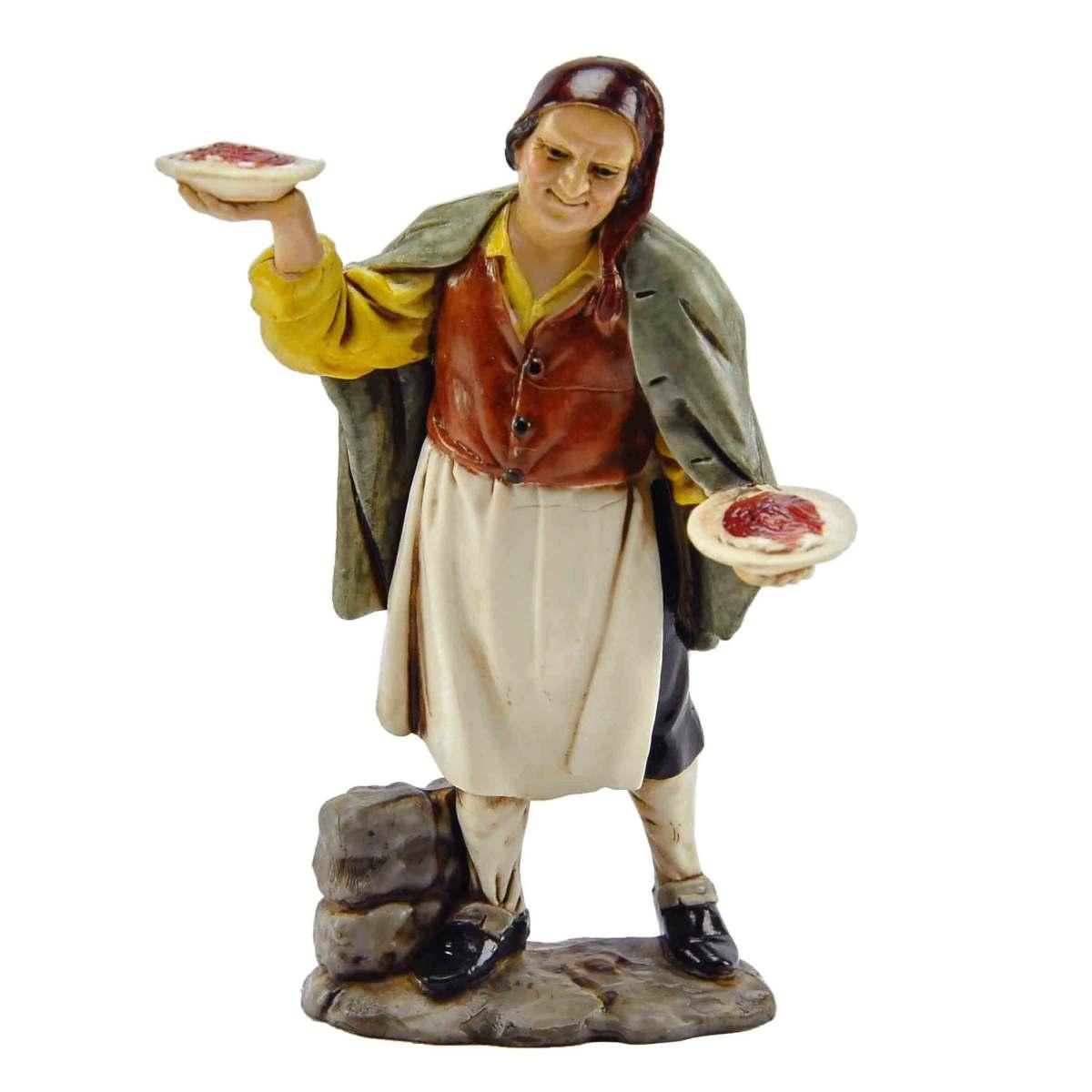 Statua presepe 12 cm oste piatti