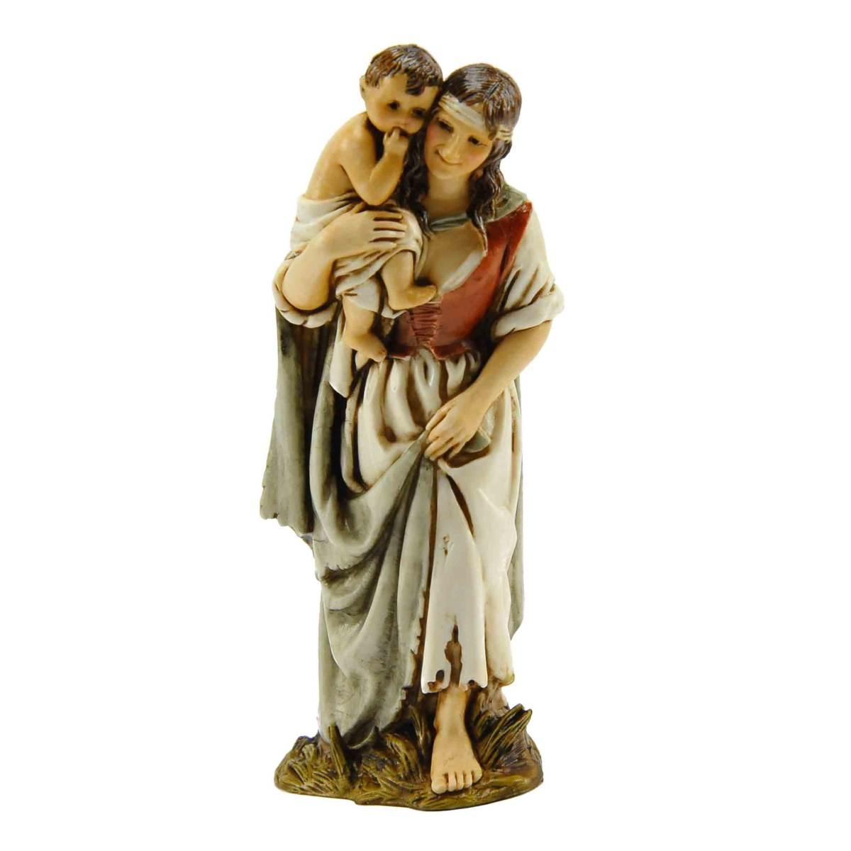 Statua presepe 12 cm zingara bambino