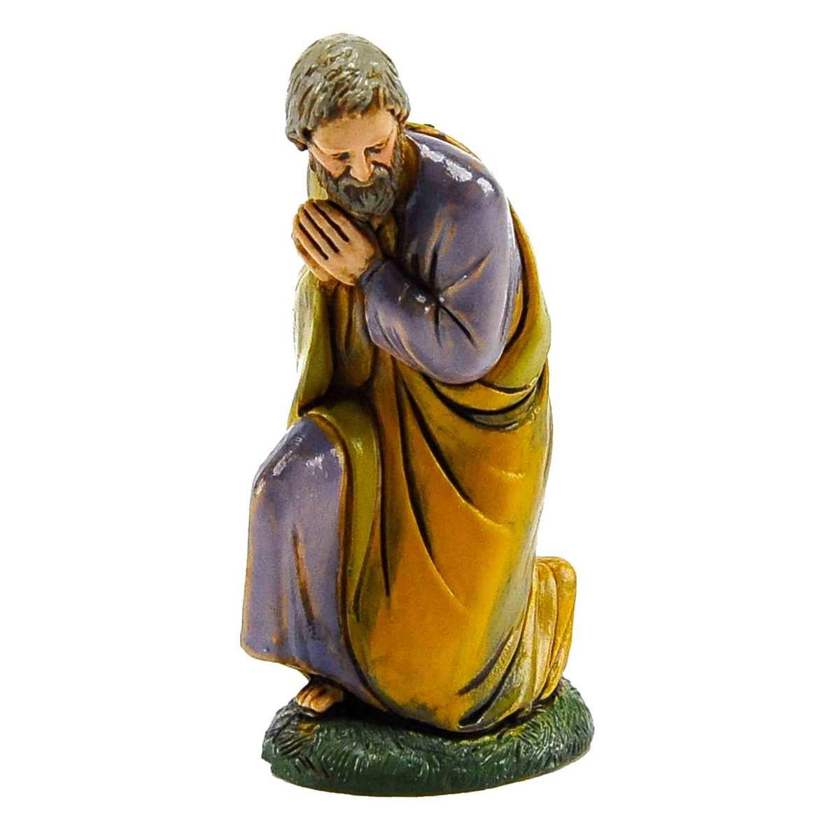 Statua presepe 10 cm san giuseppe inginocchiato