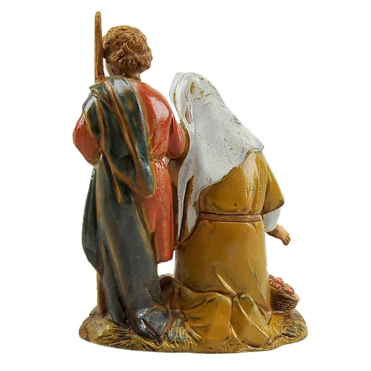 Statua presepe 10 cm pastore inginocchiato bimbo