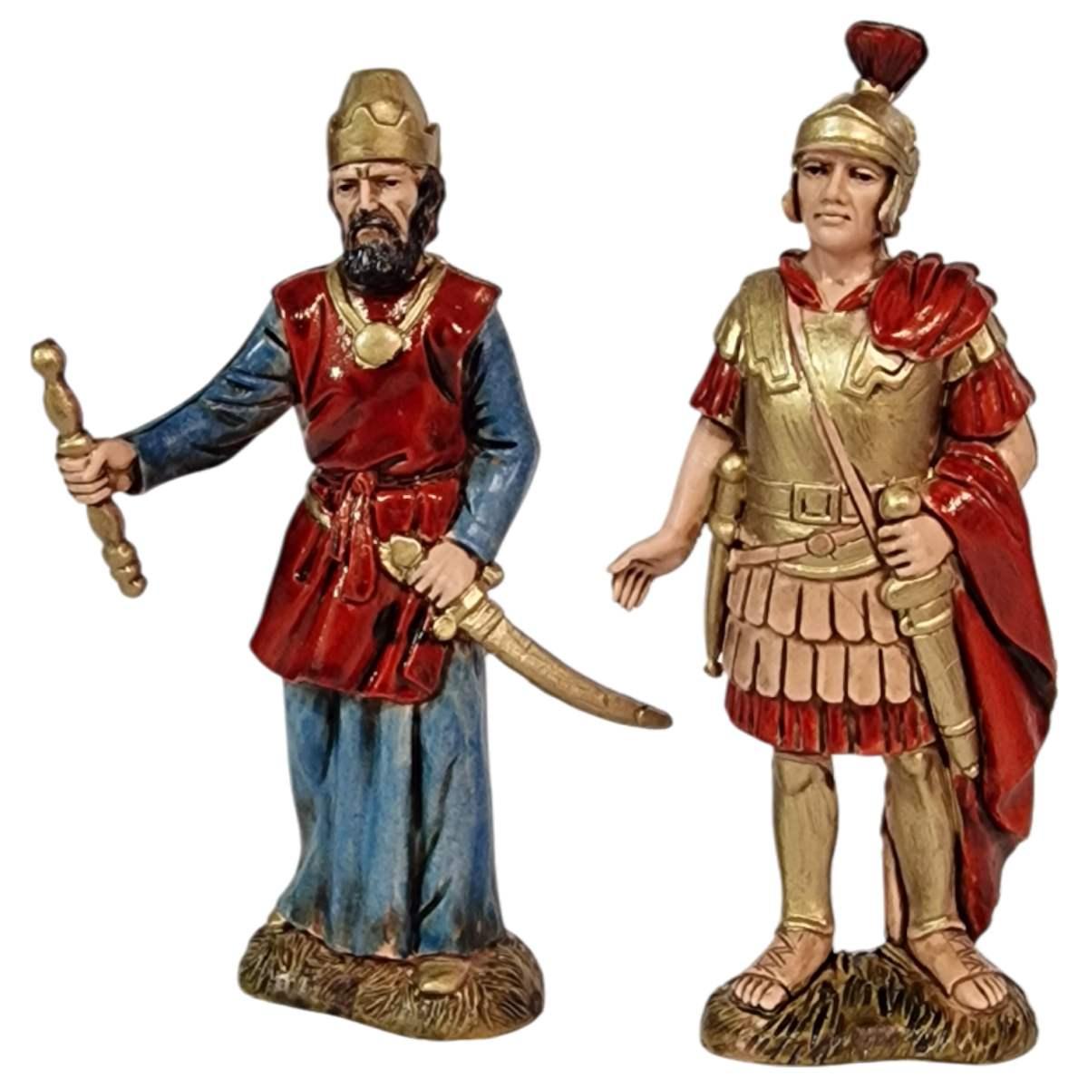 Statua presepe 10 cm erode soldati set 4 pz