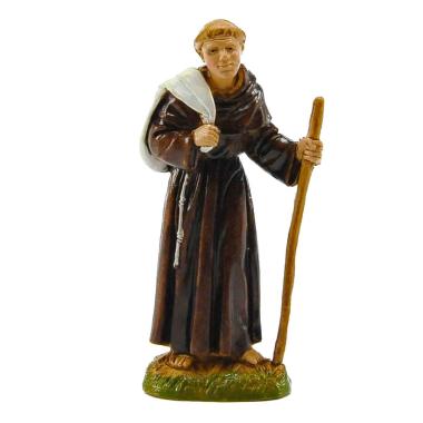 Statua presepe 10 cm monaco bastone sacco