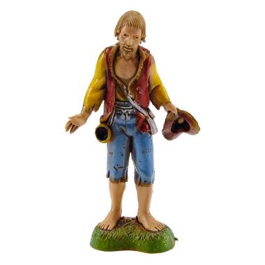Statua presepe 10 cm uomo cappello mano sinistra