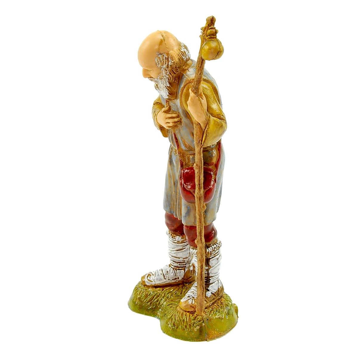 Statua presepe 10 cm vecchio bastone