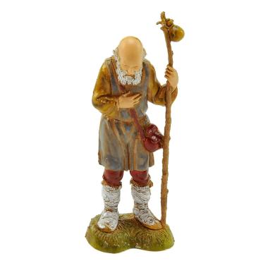Statua presepe 10 cm vecchio bastone