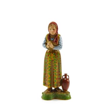 Statua presepe 10 cm donna anfora terra modello a