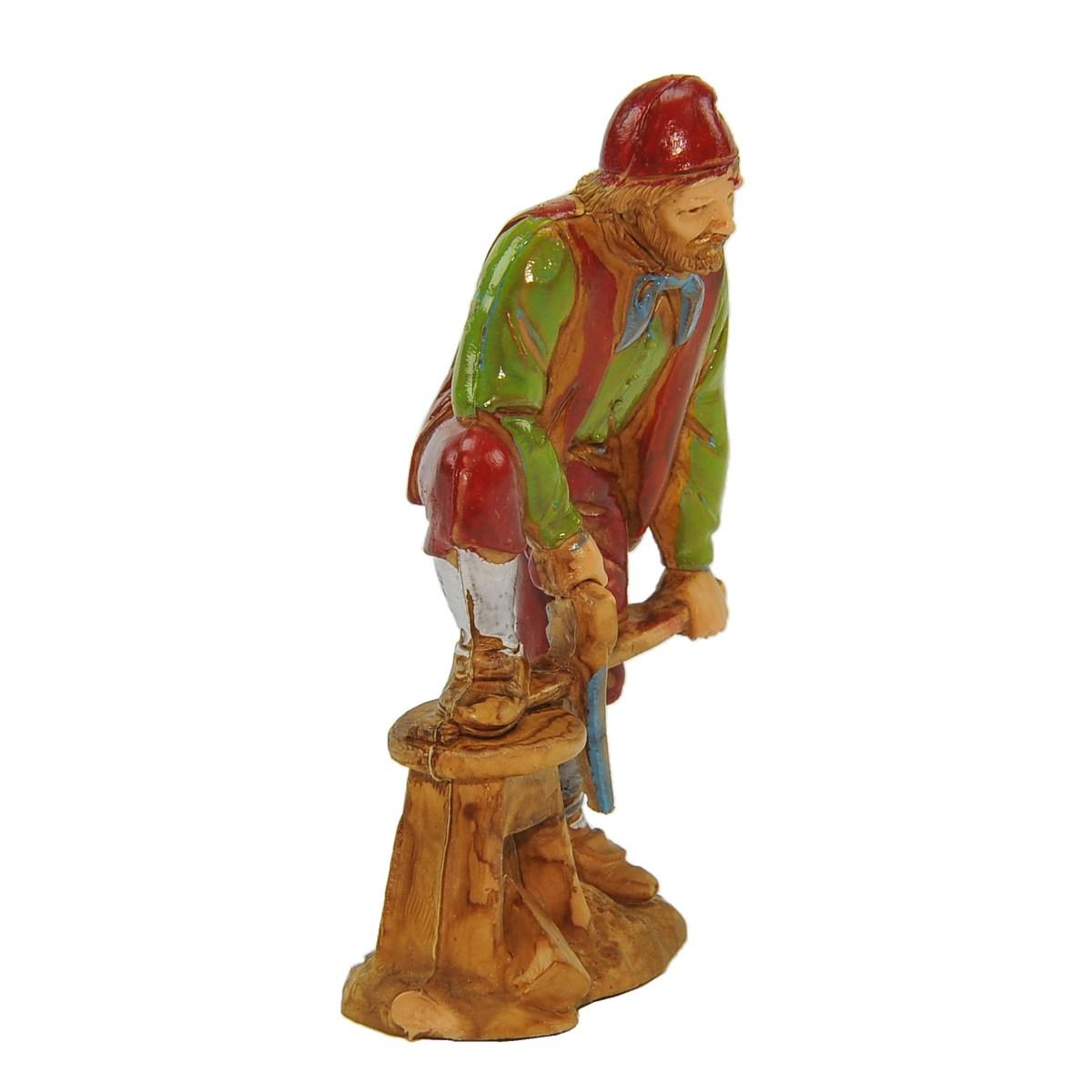 Statua presepe 8 cm falegname sega sgabello