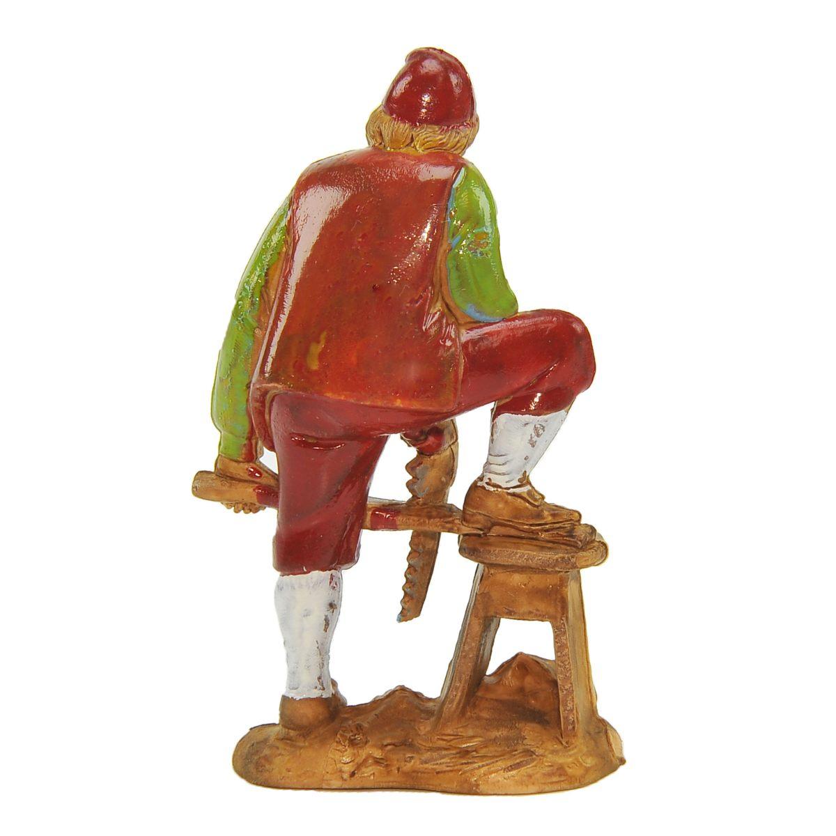 Statua presepe 8 cm falegname sega sgabello