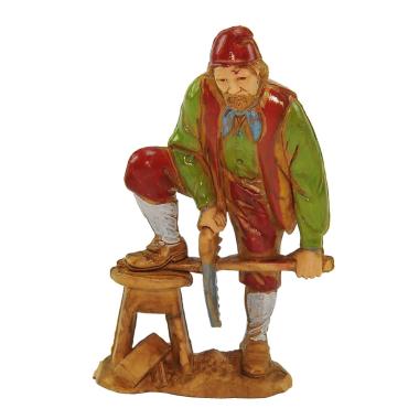 Statua presepe 8 cm falegname sega sgabello