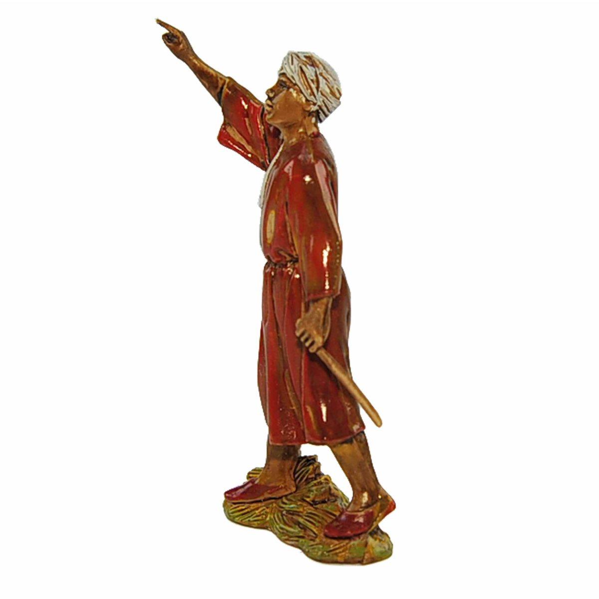 Statua presepe 8 cm conducente bastone