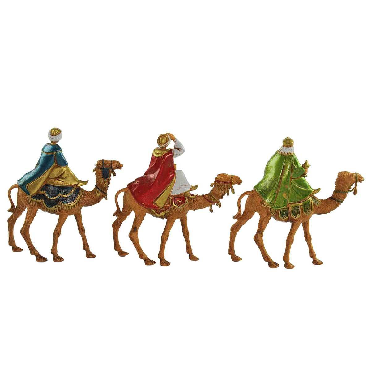 Statua presepe 8 cm re magi cammelli