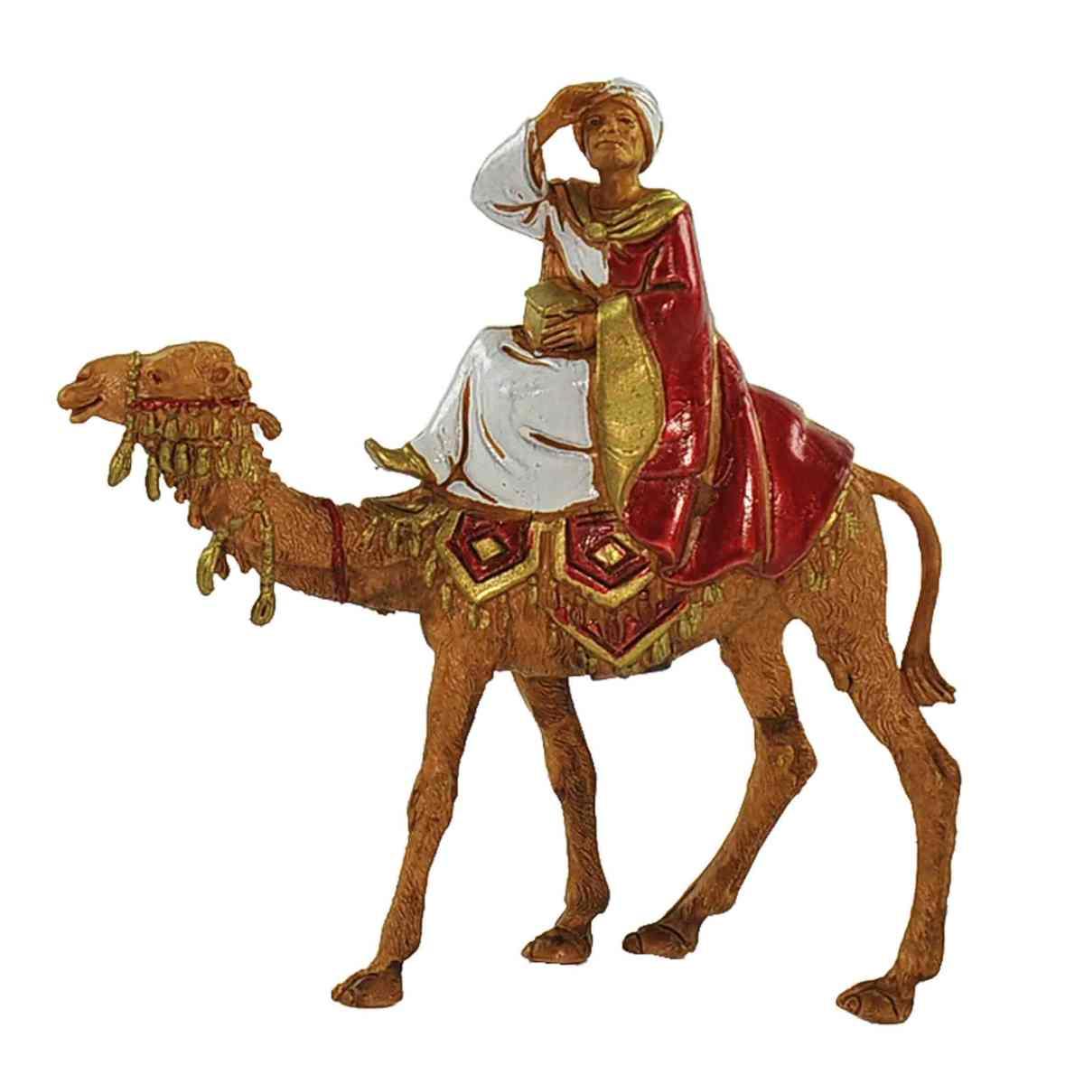 Statua presepe 8 cm re magi cammelli