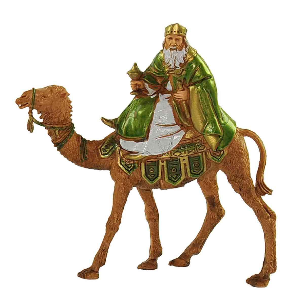 Statua presepe 8 cm re magi cammelli