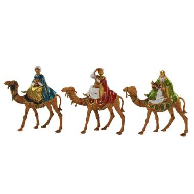 Statua presepe 8 cm re magi cammelli