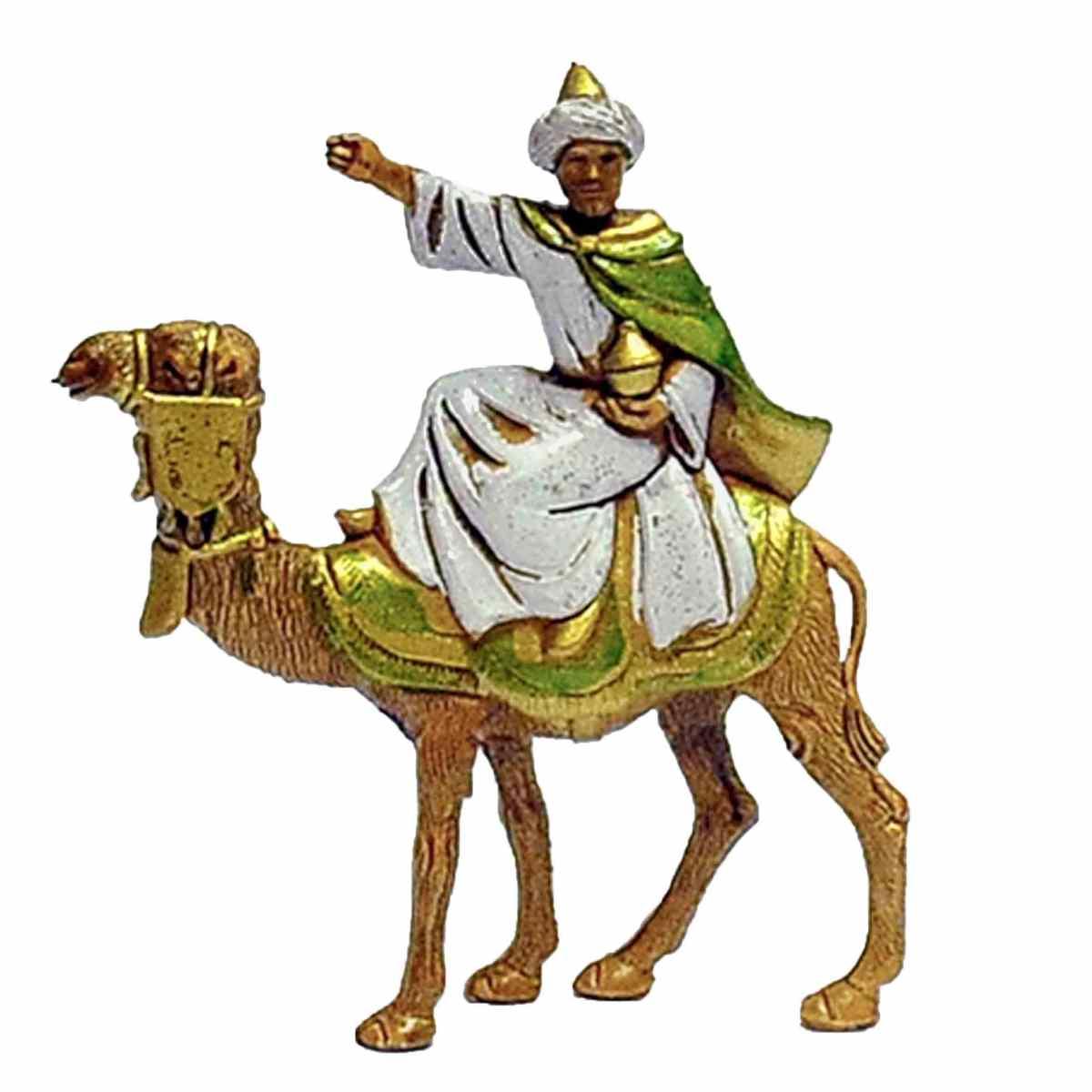 Statua presepe 6 cm re magi con cammelli