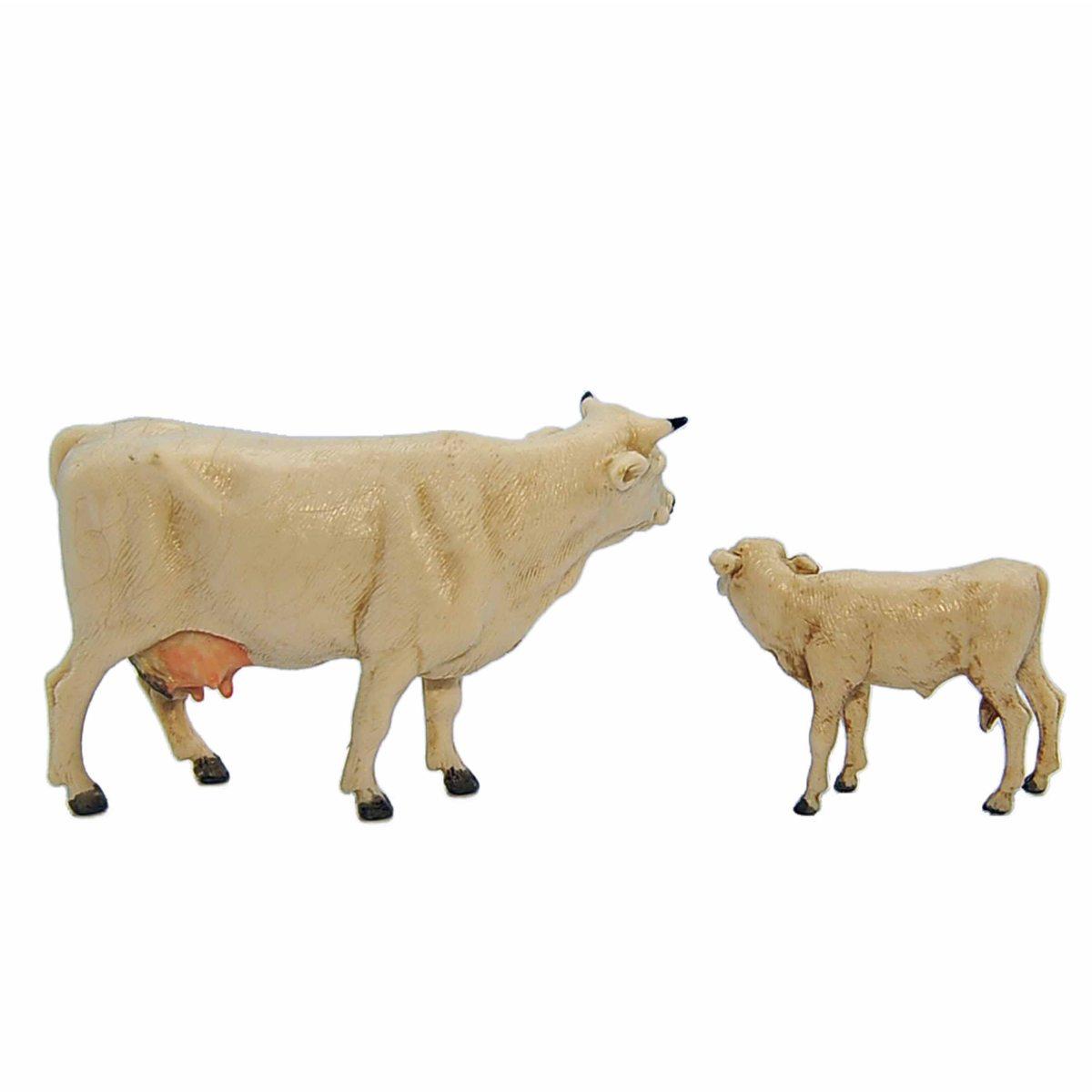 Statua presepe 8 cm mucca vitello statue da