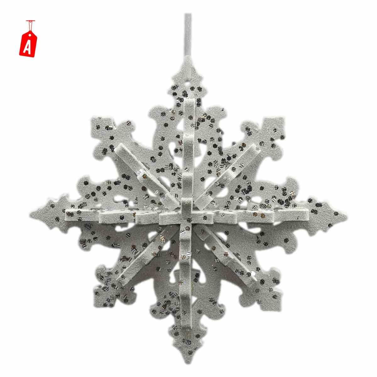 Decorazione natalizia stella fiocco neve sfera 3d in eva