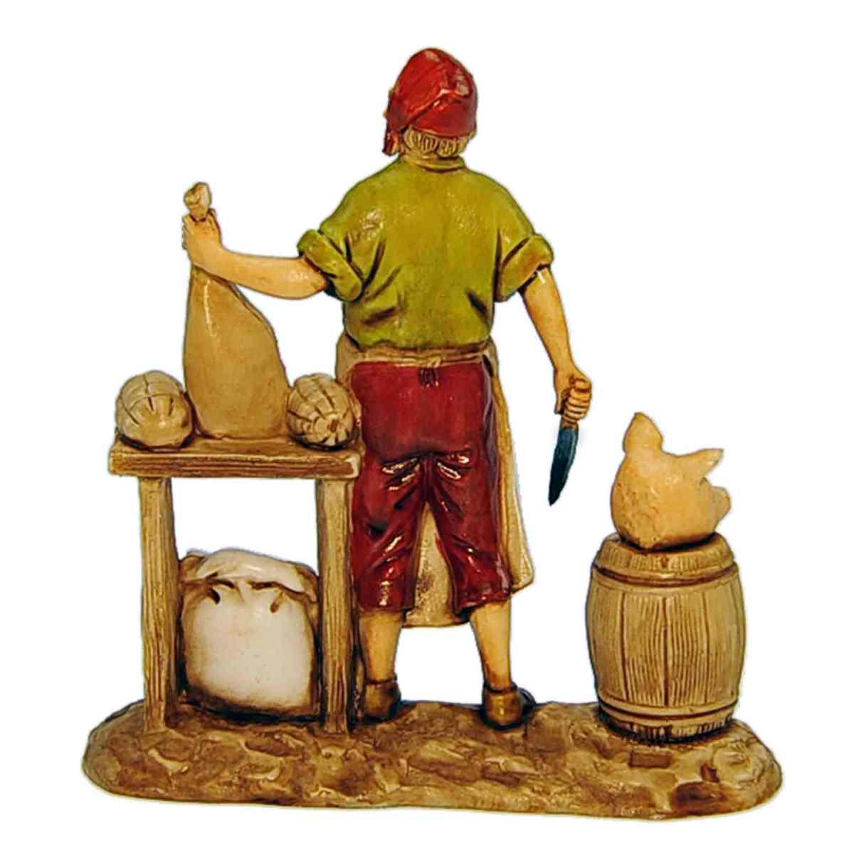 Statua presepe 8 cm salumiere banco