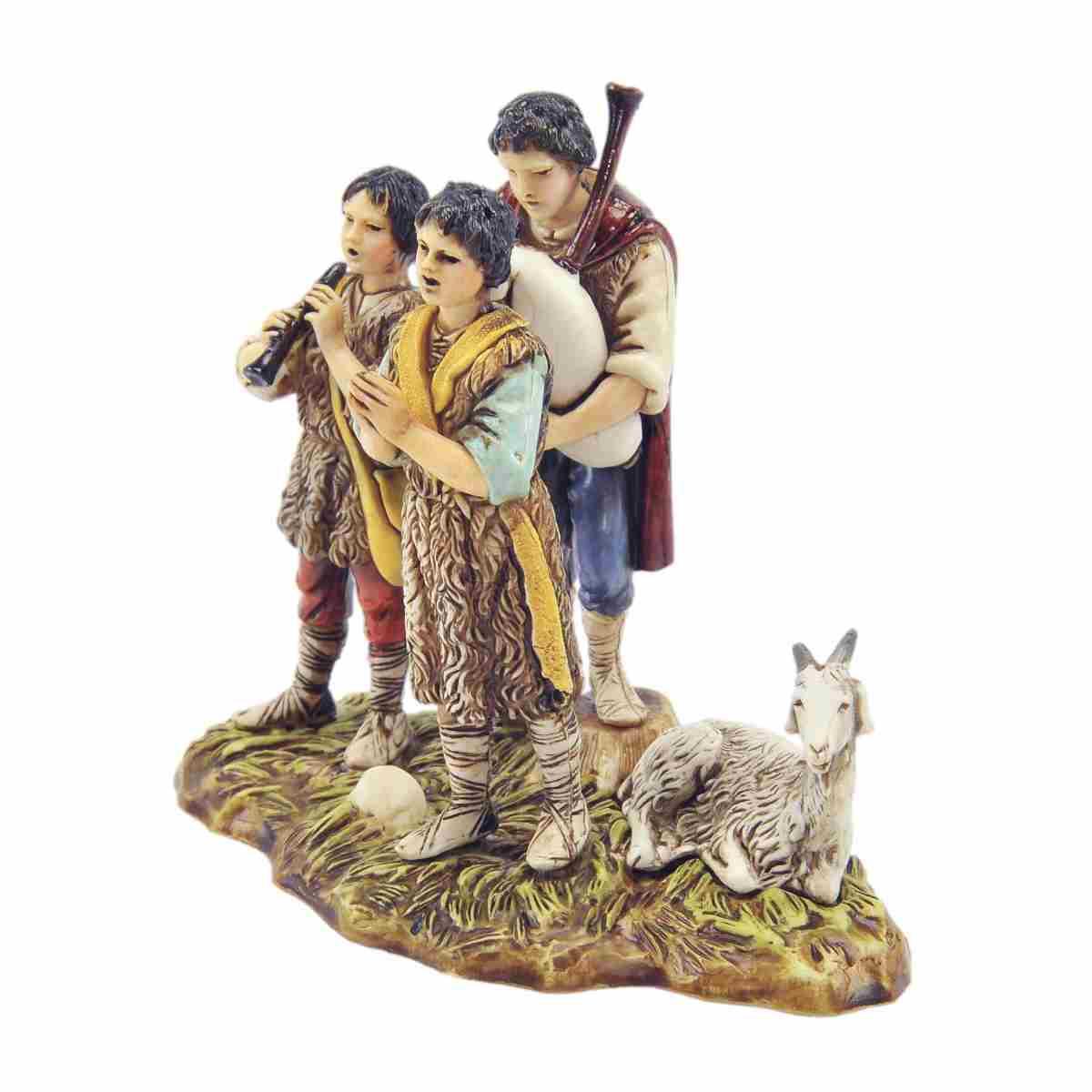 Statua presepe 10 cm gruppo musicanti pecora