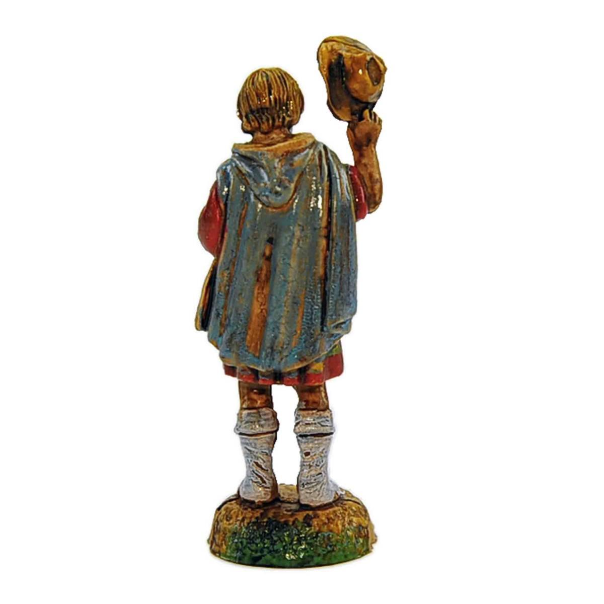 Statua presepe 6 cm uomo cappello mantello