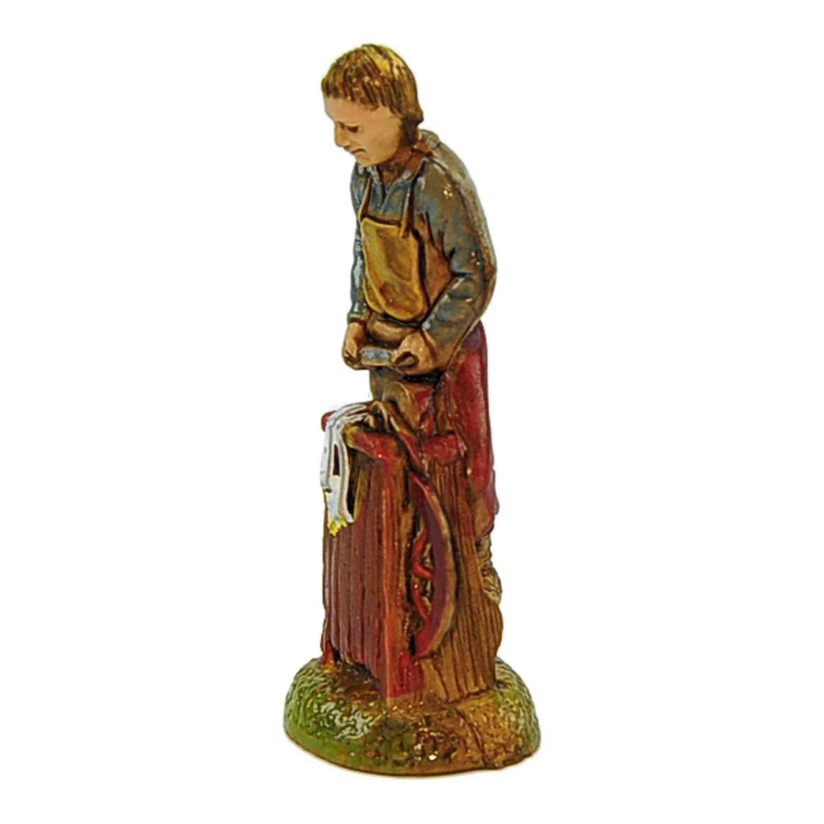 Statua presepe 6 cm arrotino banco da lavoro