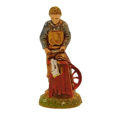 Statua presepe 6 cm arrotino banco da lavoro