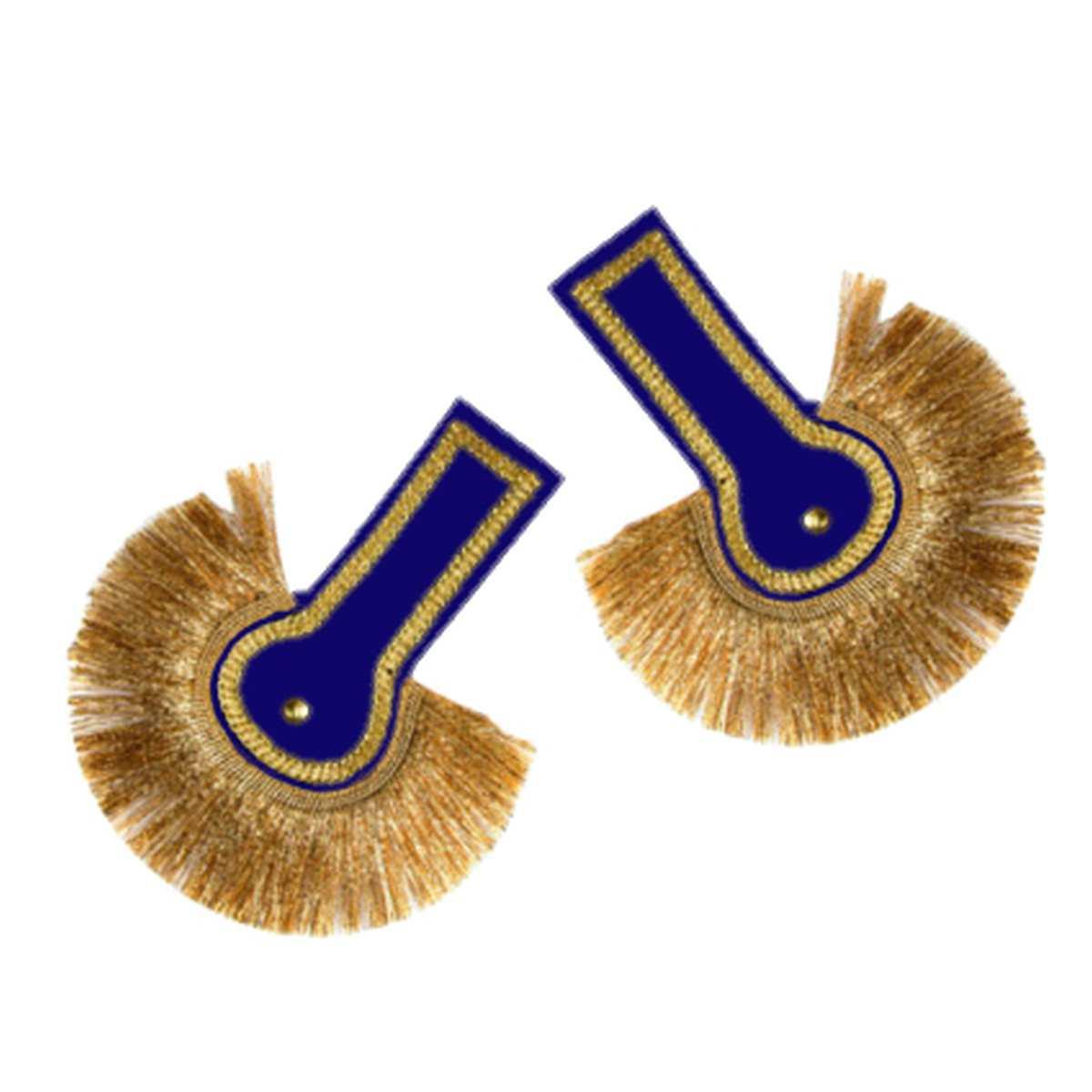 Spalline generale blu oro Set 2 pz