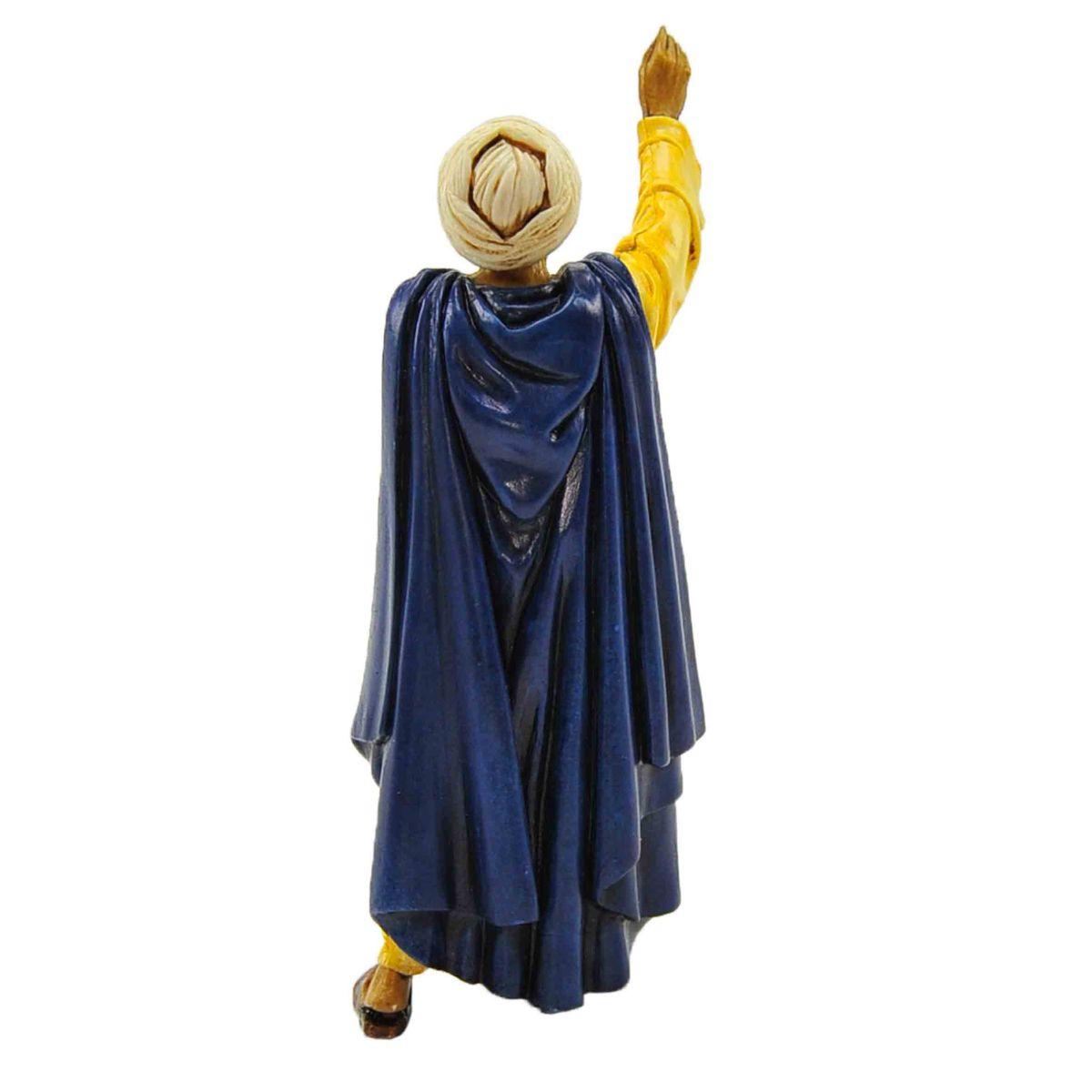 Statua presepe 13 cm orientale bastone in cammino