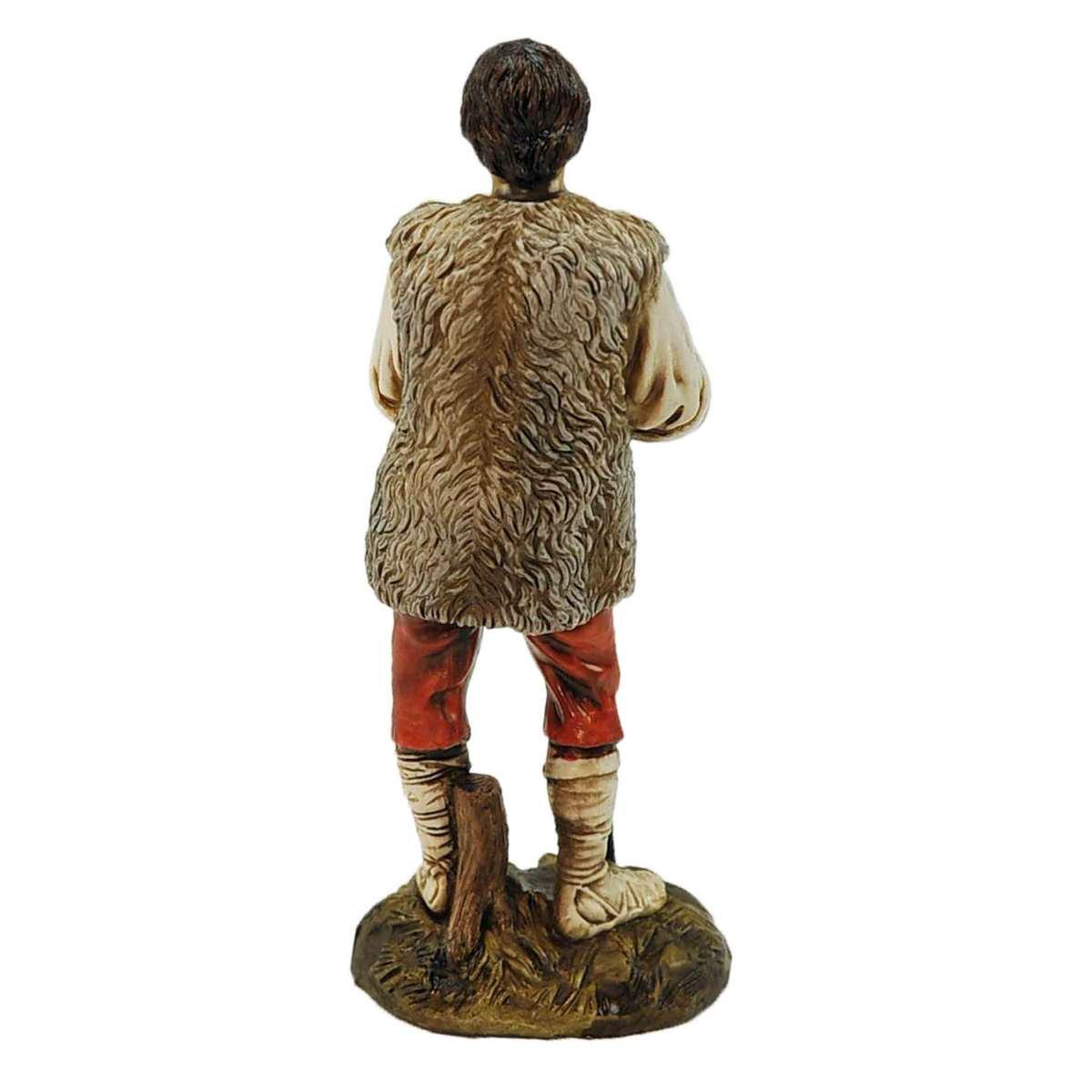 Statua presepe 12 cm pastore guardiano bastone