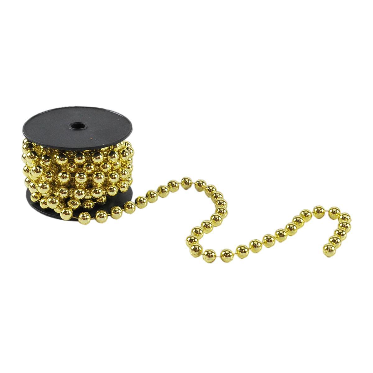 Catena natalizia filo perle oro 4 mt