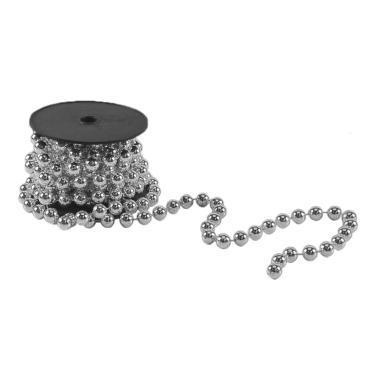 Catena natalizia filo perle argento 4 mt