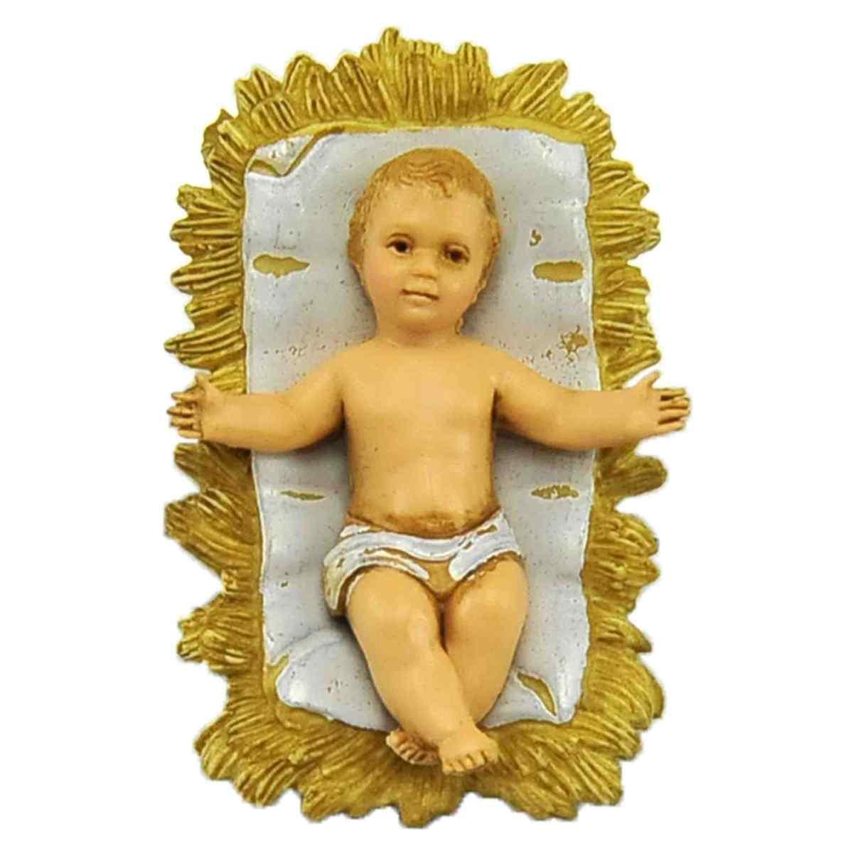 Statua presepe 10 cm natività bue asino
