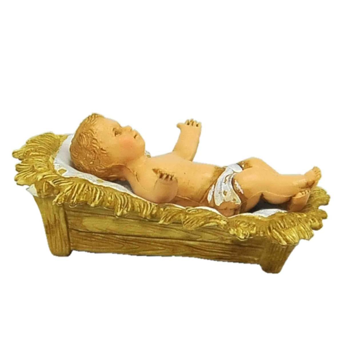 Statua presepe 10 cm natività bue asino