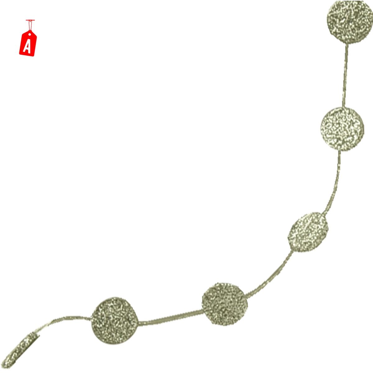 Ghirlanda natalizia oro forme 2,70 mt