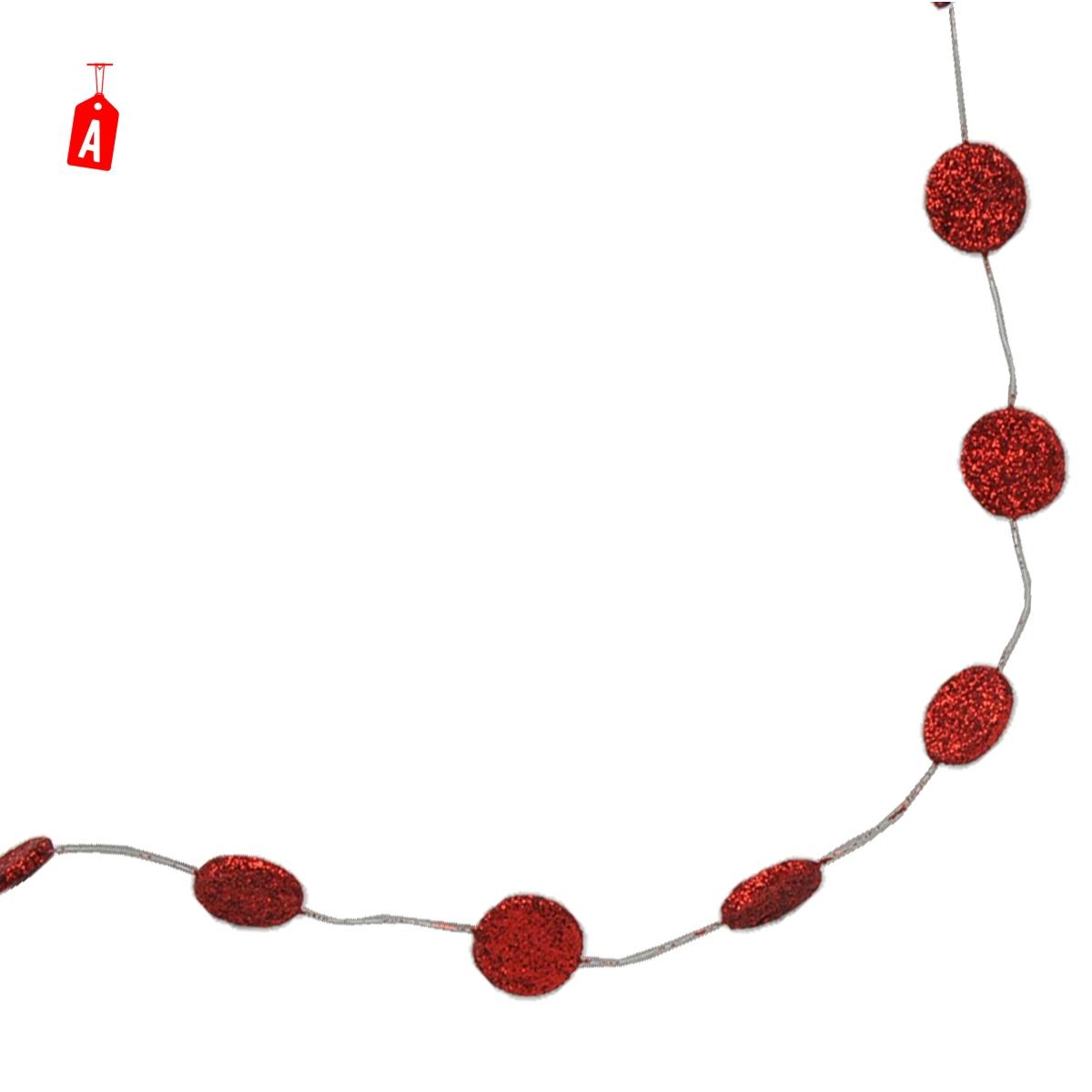 Ghirlanda natalizia rossa forme 2,70 mt