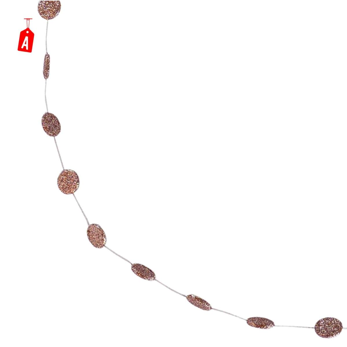 Ghirlanda natalizia bronzo rosa forme 270 cm