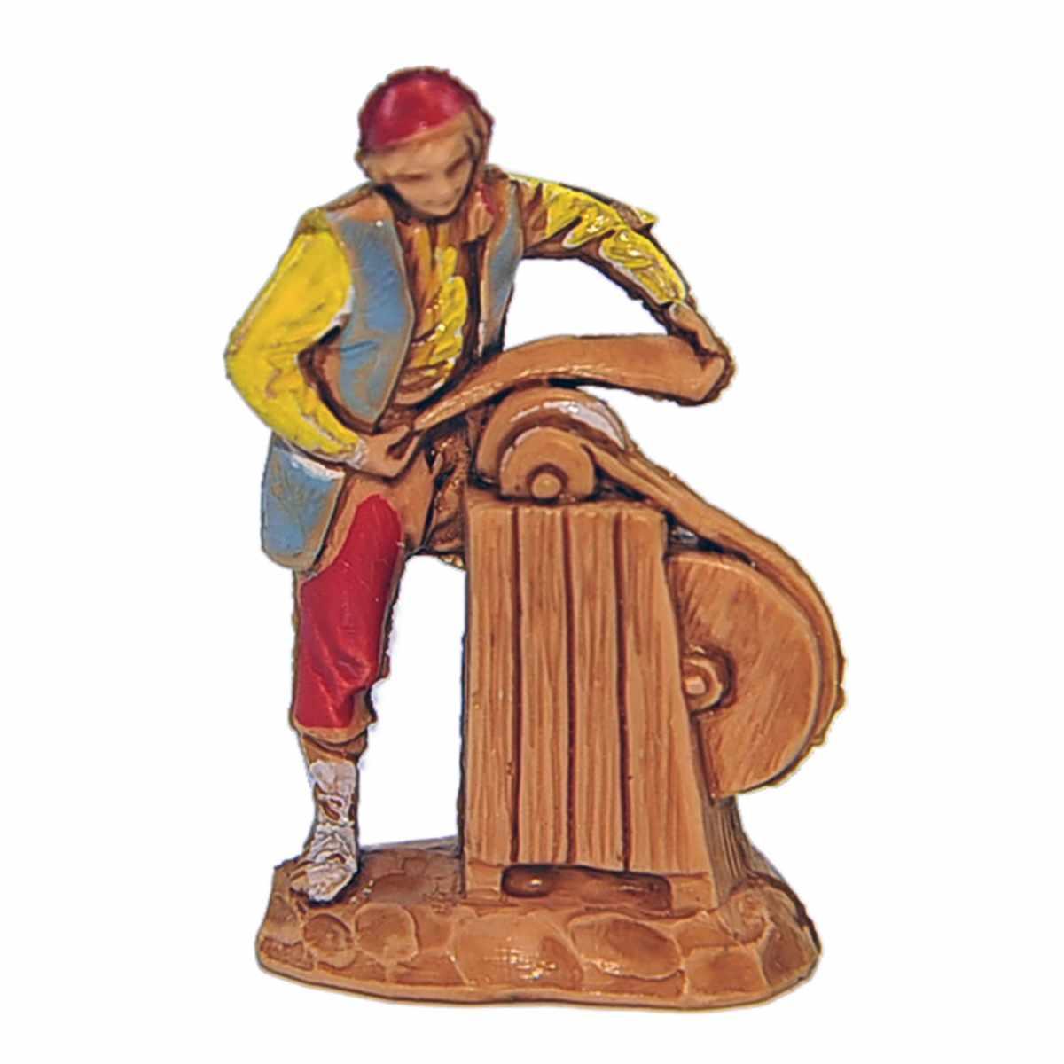 Statua presepe 3.5 cm arrotino banco