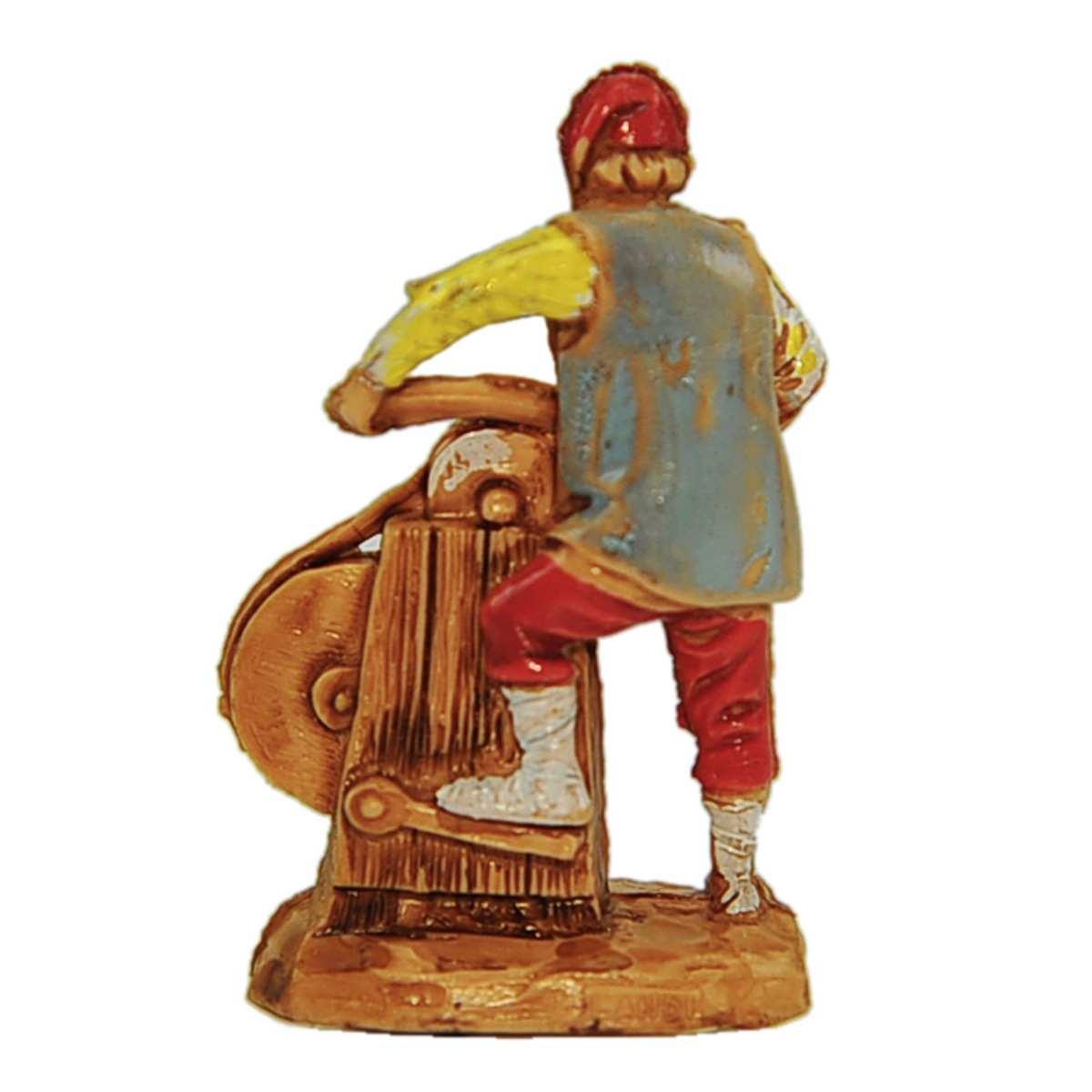 Statua presepe 3.5 cm arrotino banco