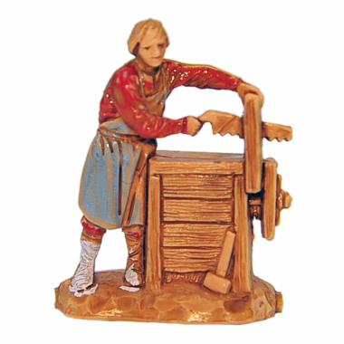 Statua presepe 3.5 cm falegname banco lavoro