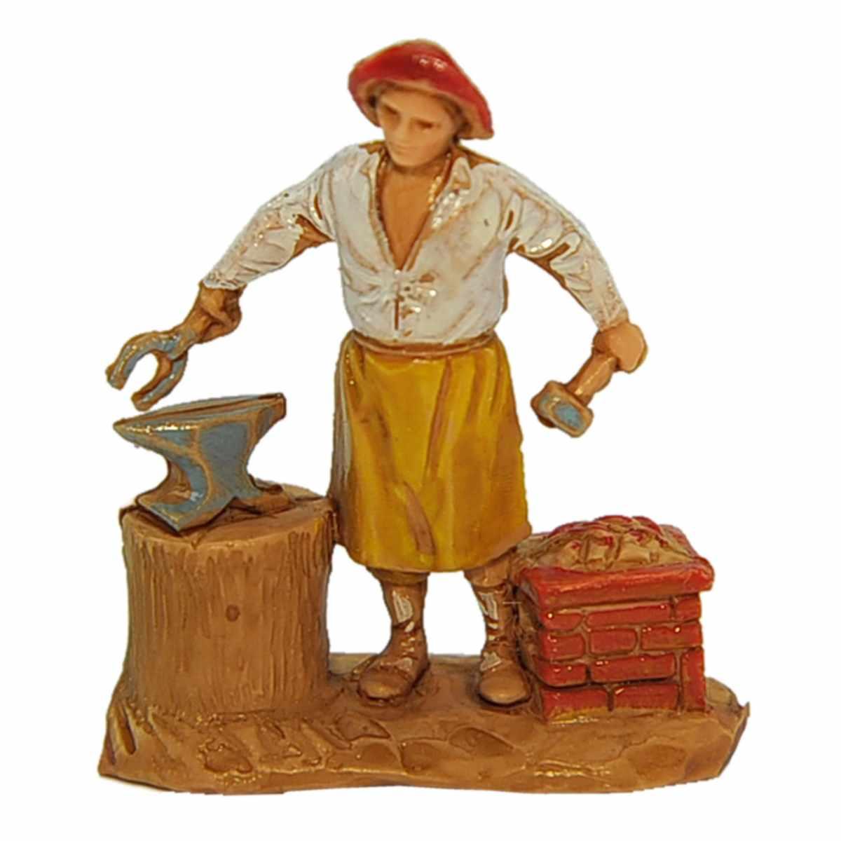 Statua presepe 3.5 cm maniscalco ceppo incudine