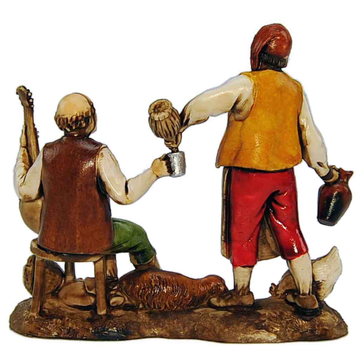Statua presepe 8 cm oste cantastorie chitarra